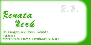 renata merk business card